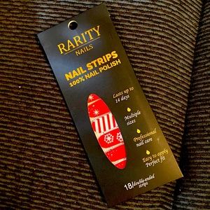 Rarity Nail Wraps Stripes and Snowflakes.